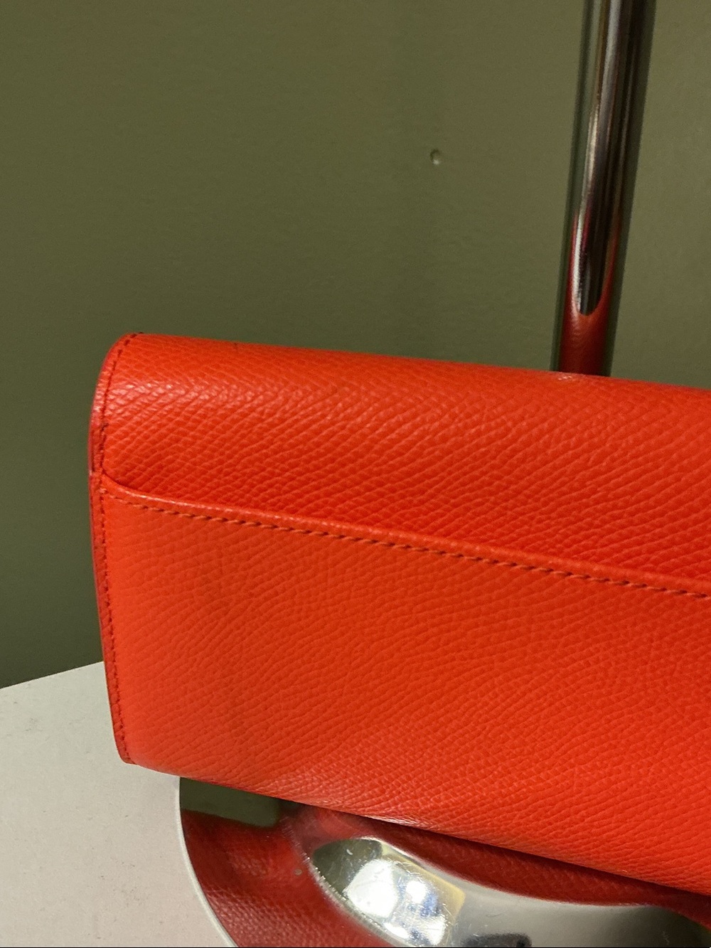 Coach Pop Slim Envelope Orange Leather Signature Clutch Wallet Set SEE PHOTOS - Picture 4 of 14